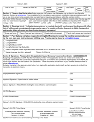 Form 6200 Retiree Health Insurance Enrollment/Change Form - Kentucky, Page 2