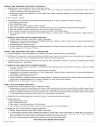 Form B1 (MO375-0112) Missouri Uniform Application for Bail Bond or Surety Recovery License - Missouri, Page 4