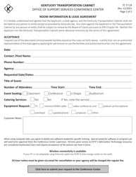 Form TC77-24 Room Information and Lease Agreement - Kentucky, Page 2