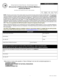 Form PR4311 &quot;Application to Purchase State-Owned Minerals and Allied Rights&quot; - Michigan
