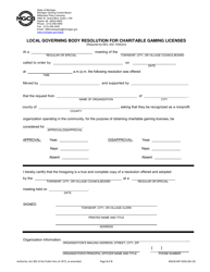 Form MGCB-MP-5036 Millionaire Party Qualification Form (Local Civic Organization) - Michigan, Page 3