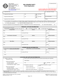 Form MGCB-MP-5022 Millionaire Party Event Application - Michigan