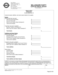 Form MGCB-MP-5045 Millionaire Party Supplier Annual Report - Michigan, Page 3
