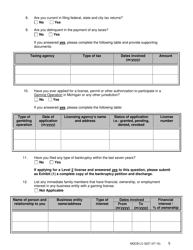 Form MGCB-LC-3227 Occupational License Application - Michigan, Page 5