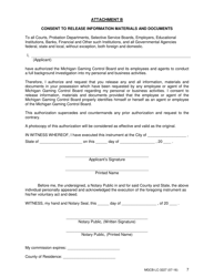 Form MGCB-LC-3227 Occupational License Application - Michigan, Page 7