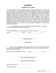 Form MGCB-LC-3227 Occupational License Application - Michigan, Page 8