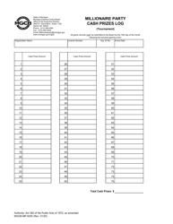 Form MGCB-MP-5025 Millionaire Partygame Records Packet - Michigan, Page 18