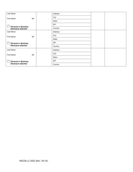 Form MGCB-LC-3002 Business Disclosure Tables - Michigan, Page 14