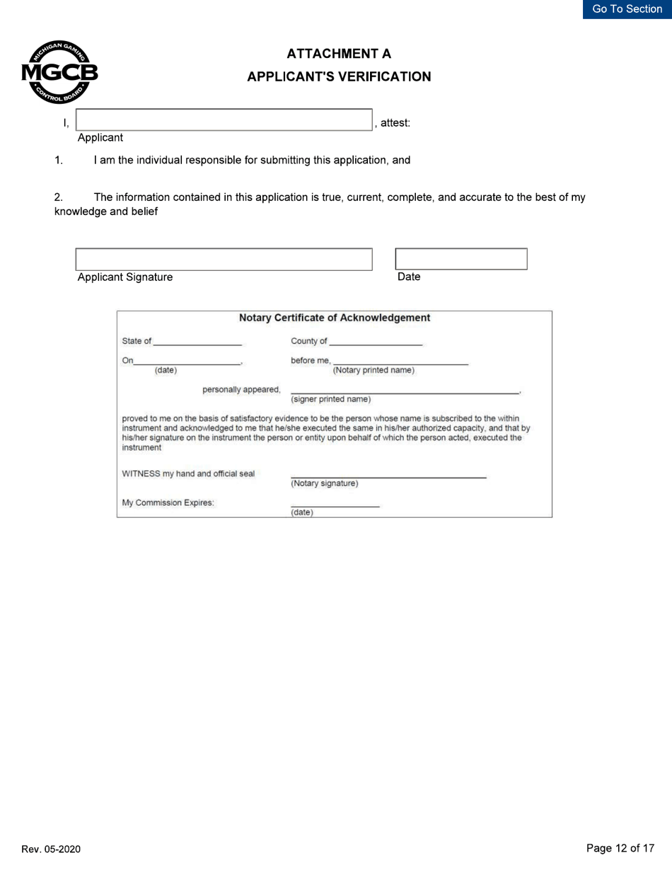 Personal Disclosure Form - Initial / Five-Year Renewal - Michigan, Page 12