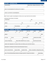 Personal Disclosure Form - Initial/Five-Year Renewal - Michigan, Page 4