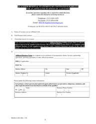 Form MGCB-LC-3031 Qualifier Renewal - Affiliated Business - Michigan, Page 2