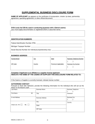 Form MGCB-LC-3305 Supplement to Multi-Jurisdictional Business Form - Michigan, Page 3