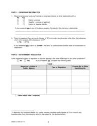 Form MGCB-LC-3305 Supplement to Multi-Jurisdictional Business Form - Michigan, Page 4
