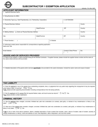 Form MGCB-LC-3310 Subcontractor 1 Exemption Application - Michigan, Page 3