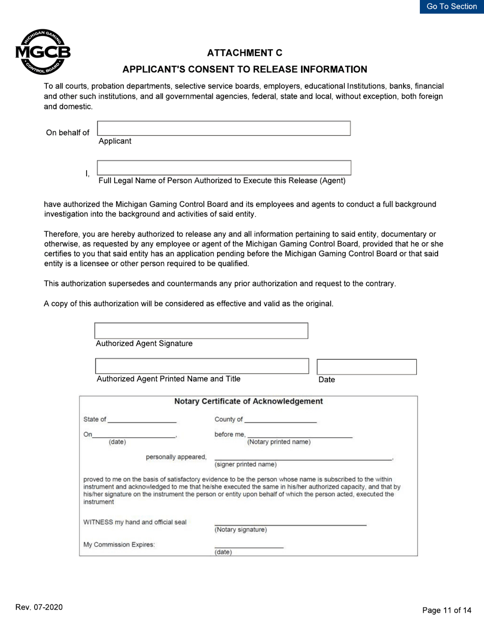 Business Disclosure Form - Initial / Five-Year Renewal - Michigan, Page 11