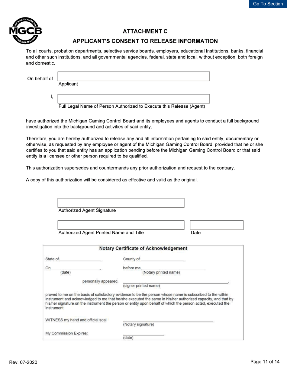 Supplier License - Initial / Five-Year Renewal - Michigan, Page 11