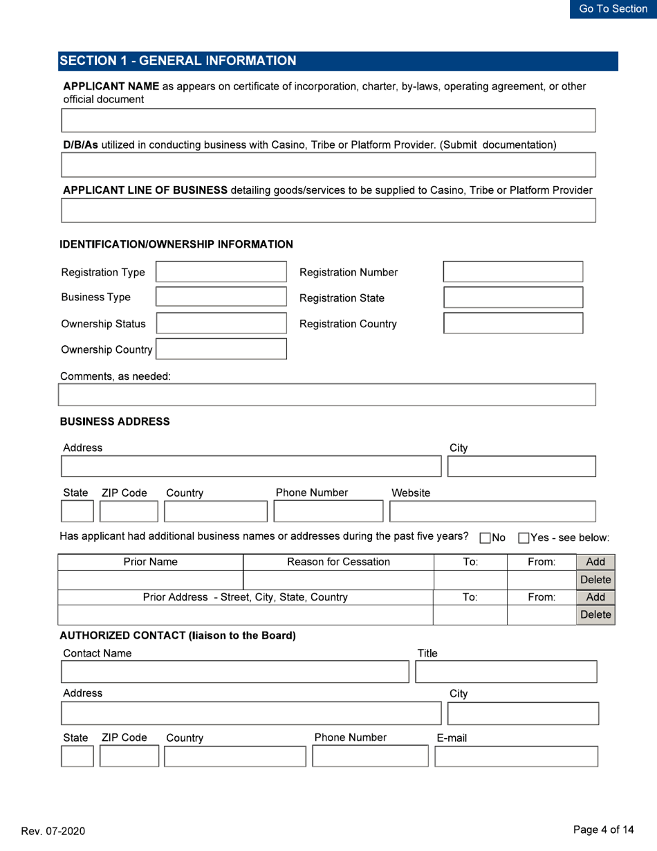 Supplier License - Initial / Five-Year Renewal - Michigan, Page 4