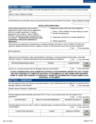 Supplier License - Initial/Five-Year Renewal - Michigan, Page 5