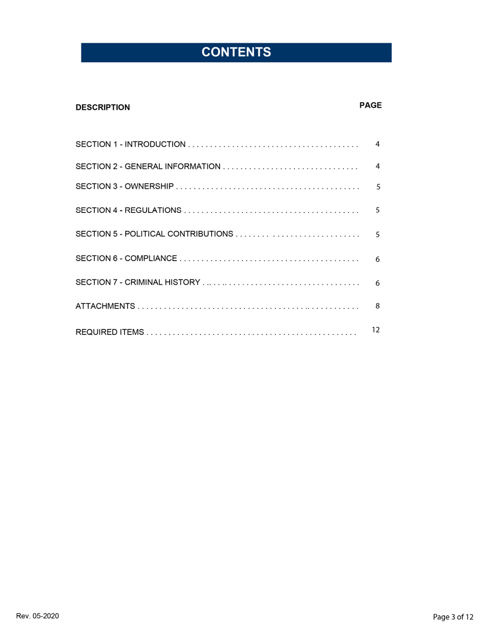 Limited Personal Disclosure Form - Initial / Five-Year Renewal - Michigan, Page 3