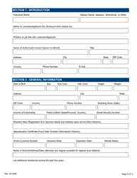 Limited Personal Disclosure Form - Initial/Five-Year Renewal - Michigan, Page 4