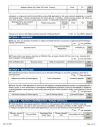 Limited Personal Disclosure Form - Initial/Five-Year Renewal - Michigan, Page 5