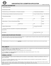 Form MGCB-LC-3311 Subcontractor 2 Exemption Application - Michigan, Page 3
