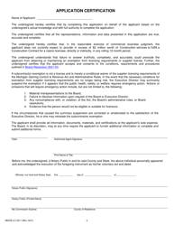 Form MGCB-LC-3311 Subcontractor 2 Exemption Application - Michigan, Page 5