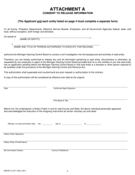 Form MGCB-LC-3311 Subcontractor 2 Exemption Application - Michigan, Page 6