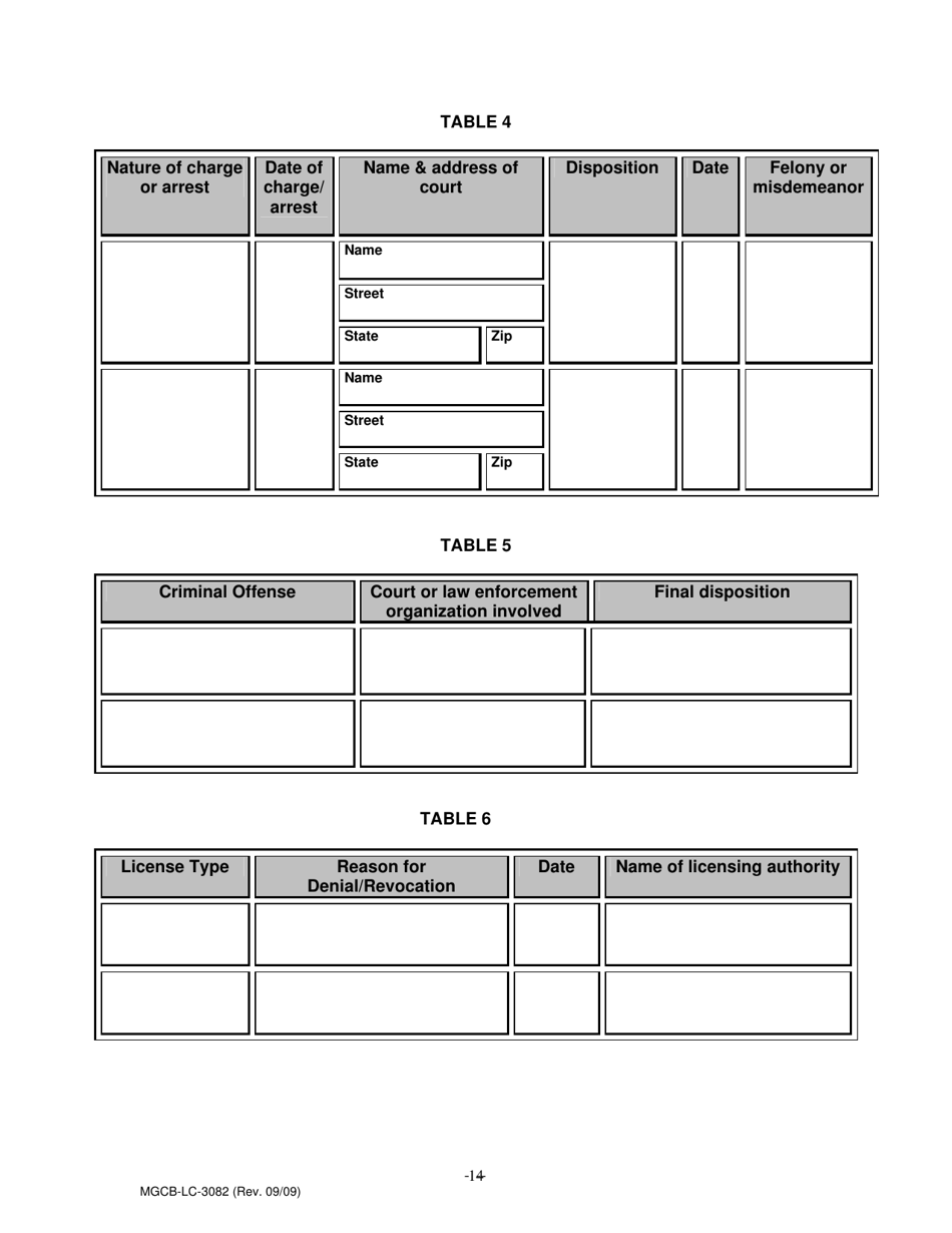 Form MGCB-LC-3082 Labor Organization Registration Form - Michigan, Page 14