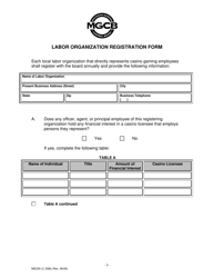 Form MGCB-LC-3082 Labor Organization Registration Form - Michigan, Page 3