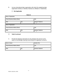 Form MGCB-LC-3082 Labor Organization Registration Form - Michigan, Page 4