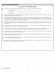 Form MGCB-LC-3033 Supplier License Exemption Application - Michigan, Page 4