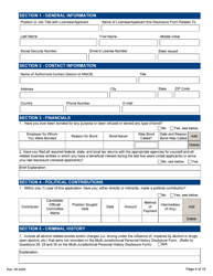 Supplemental Personal Disclosure Form - Initial/Five-Year Renewal - Michigan, Page 4