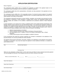 Form MGCB-LC-3021 Vendor Exemption Application - Michigan, Page 6
