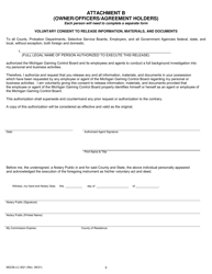 Form MGCB-LC-3021 Vendor Exemption Application - Michigan, Page 8