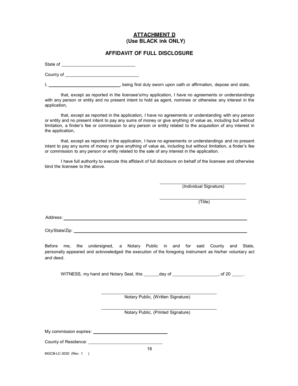 Form MGCB-LC-3030 Supplier License Annual Renewal Report - Michigan, Page 18