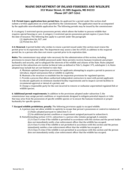 Wildlife General Possession Permit Application for Category 2 Restricted Species - Maine, Page 4
