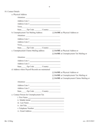 Application for Registration for an Unemployment Compensation Tax Account - Maine, Page 10
