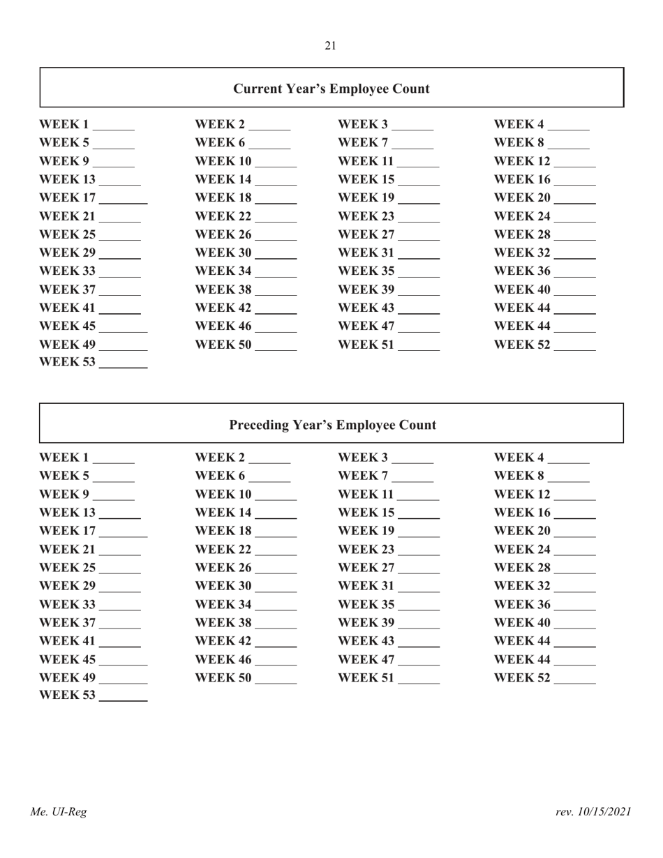 Application for Registration for an Unemployment Compensation Tax Account - Maine, Page 22