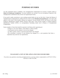 Application for Registration for an Unemployment Compensation Tax Account - Maine, Page 2