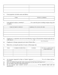 MWCC Form A-2 Self-insured Employer Application - Mississippi, Page 3