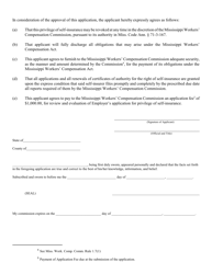 MWCC Form A-2 Self-insured Employer Application - Mississippi, Page 5