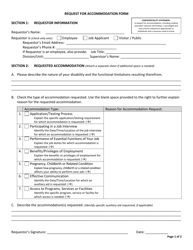 Request for Accommodation Form - Louisiana