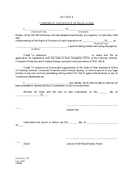 Document preview: Form CPLC151 Section II Corporate Certificate of Resolution - New Hampshire