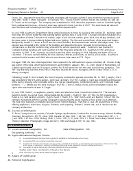 Form OAHP1403 Architectural Inventory Form - Colorado Cultural Resource Survey - Colorado, Page 3