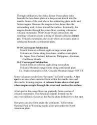 Volcanoes and Plate Tectonics Reading Comprehension Worksheet, Page 2