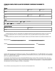 Form WC-5 Employee's Claim for Workers' Compensation Benefits - Hawaii, Page 4