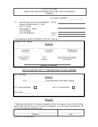 Form 595-1489 Non-law Enforcement Record Check Request - Iowa