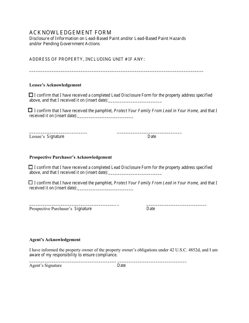 Lead Disclosure Form - Washington, D.C., Page 3