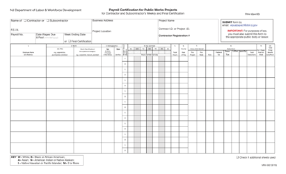 Form LLC-25 Download Fillable PDF or Fill Online Weekly Payroll ...